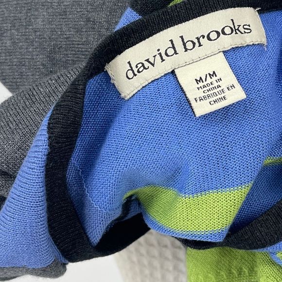 David Brooks Color Block Sweater – Blue, Green & Gray
Size Medium - Picture 7 of 13